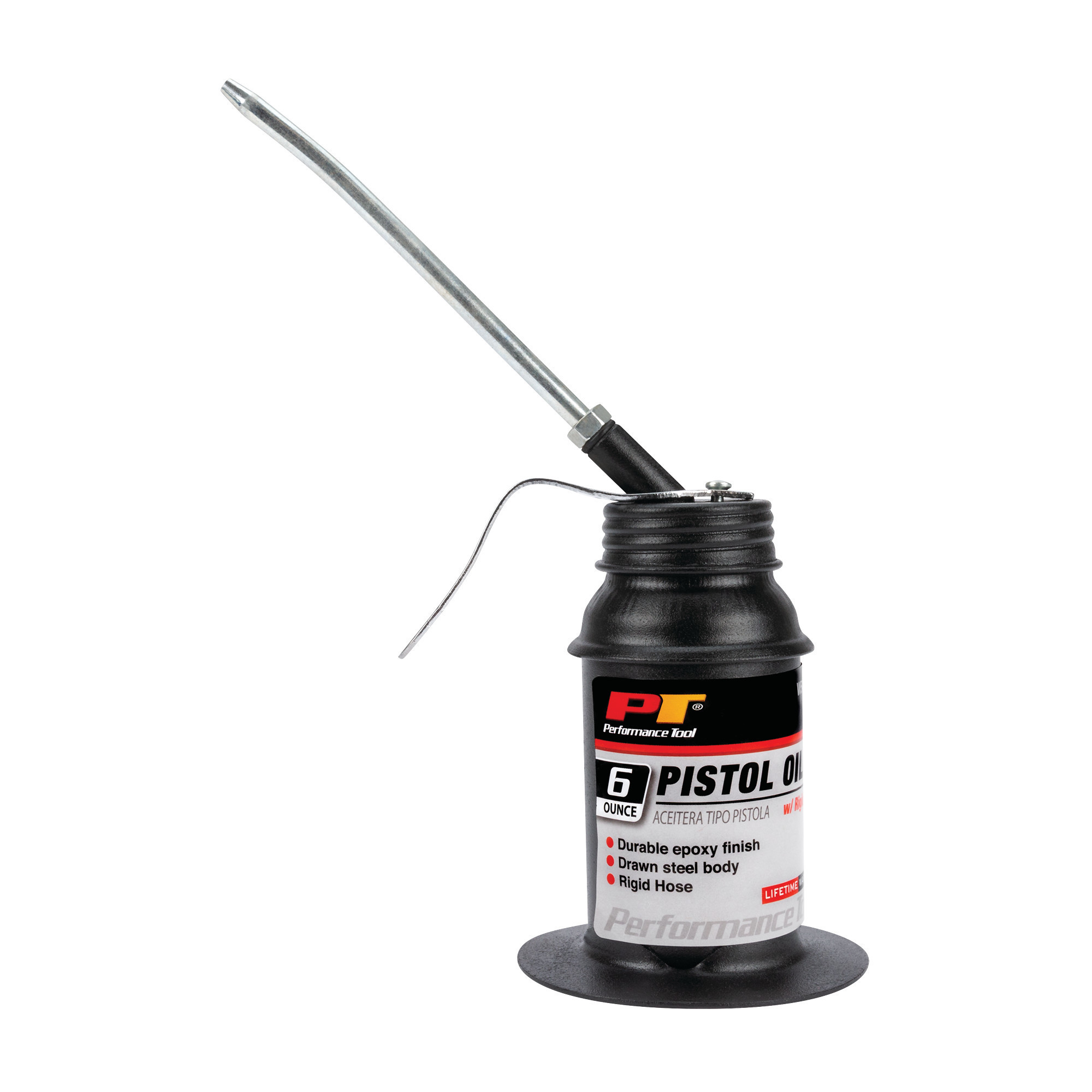 Performance Tool, 6oz Pistol Oiler with Rigid Hose, Max. PSI 0 Model# W54264